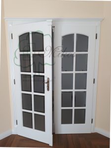 Dwuskrzydłowe drzwi białe wzór OLA S10