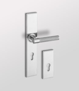 Klamka mosiężna w kolorze chrom model CARDIFF