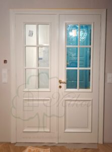 Dwuskrzydłowe drzwi wewnętrzne JULIA S6 (wersja listwowana)