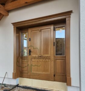 Drzwi zewnętrzne model NIKODEM ze zdobnikiem (system bezbarwny)