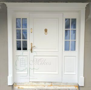 Drzwi wejściowe bezprzylgowe z chowanymi zawiasami model ERNEST (listwowane)