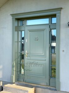 Zielone drzwi wejściowe model FRANCISZEK